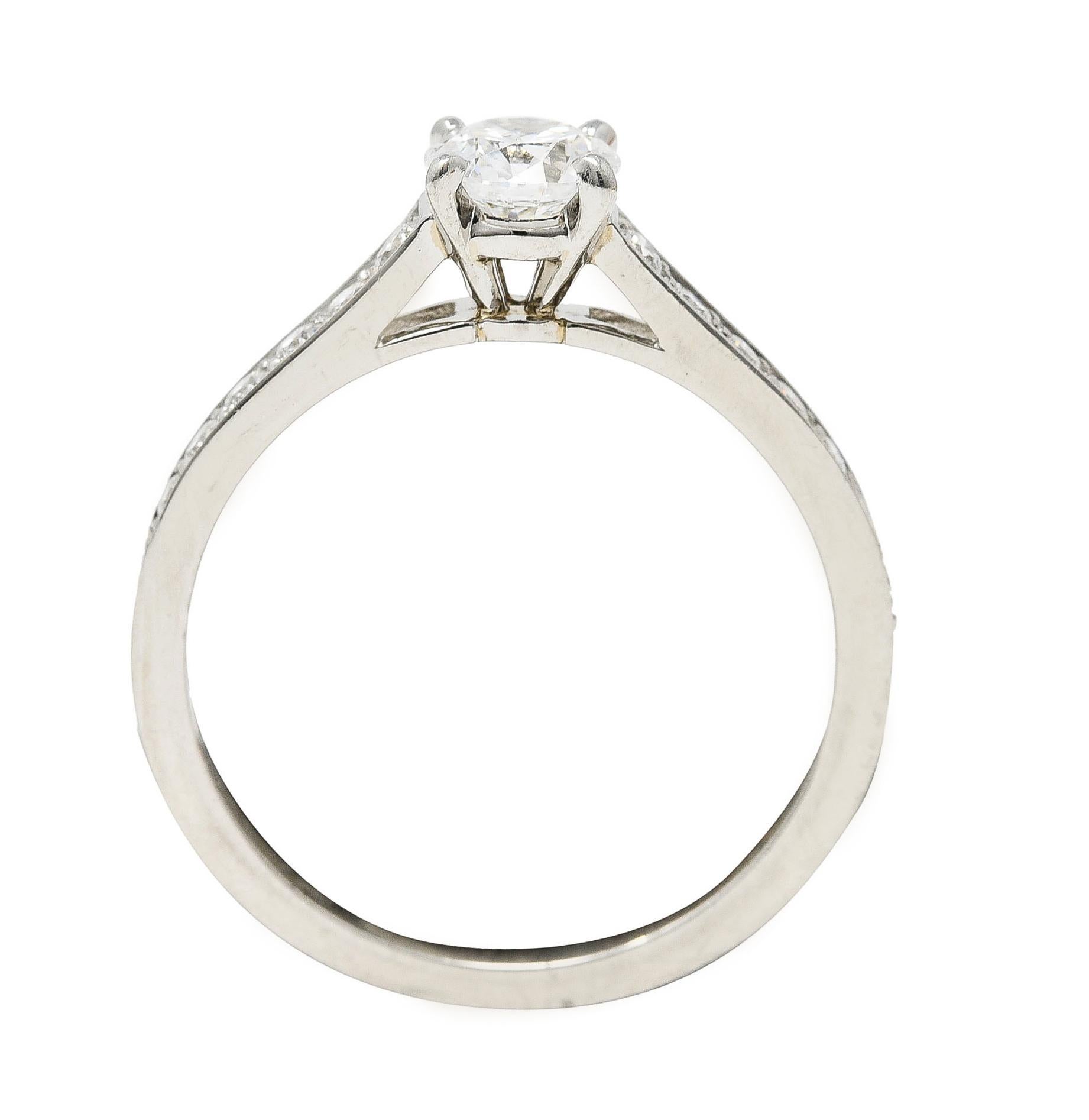 Cartier French Contemporary 0.42 Carat Diamond Platinum Engagement Ring GIA 3