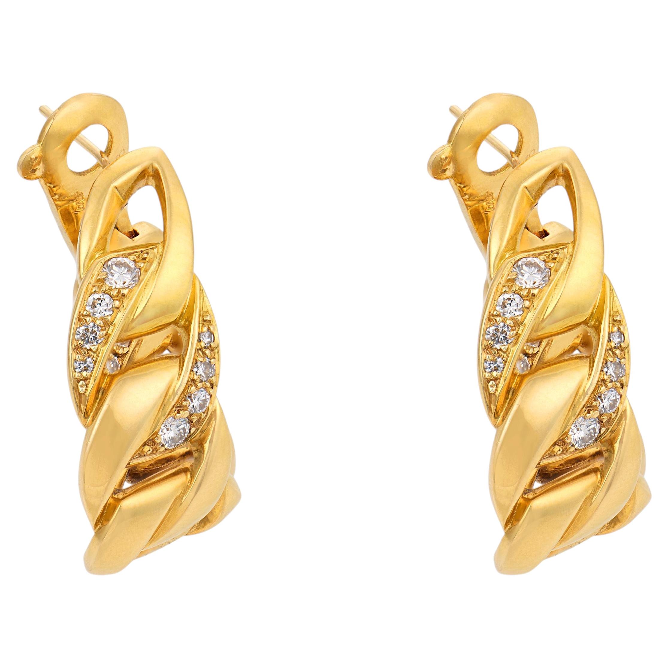 Orecchini Bergame di Cartier con diamante francese in oro giallo 18 carati