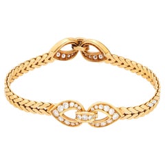 Cartier French diamond 18k yellow gold bracelet