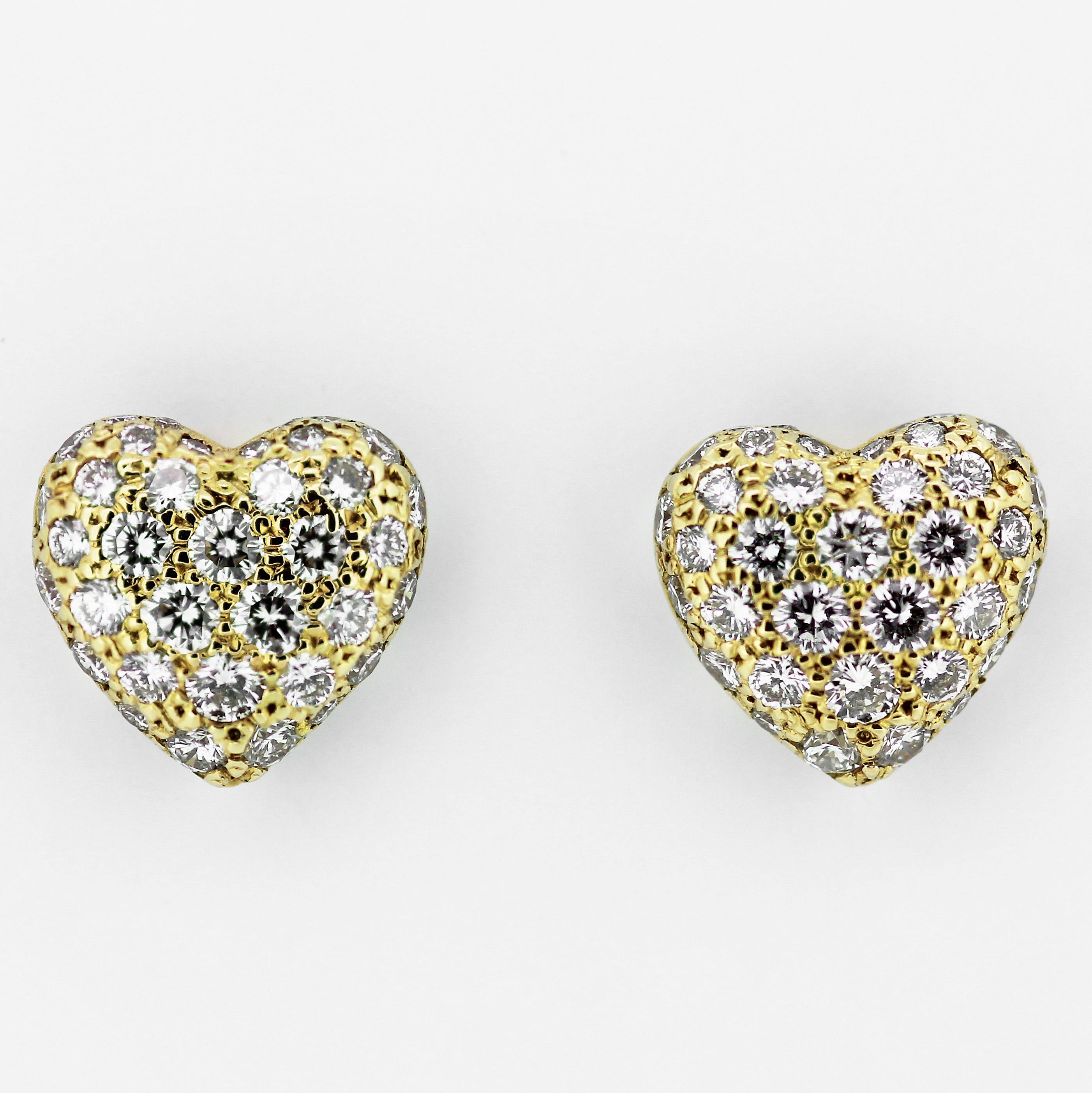 cartier heart stud earrings