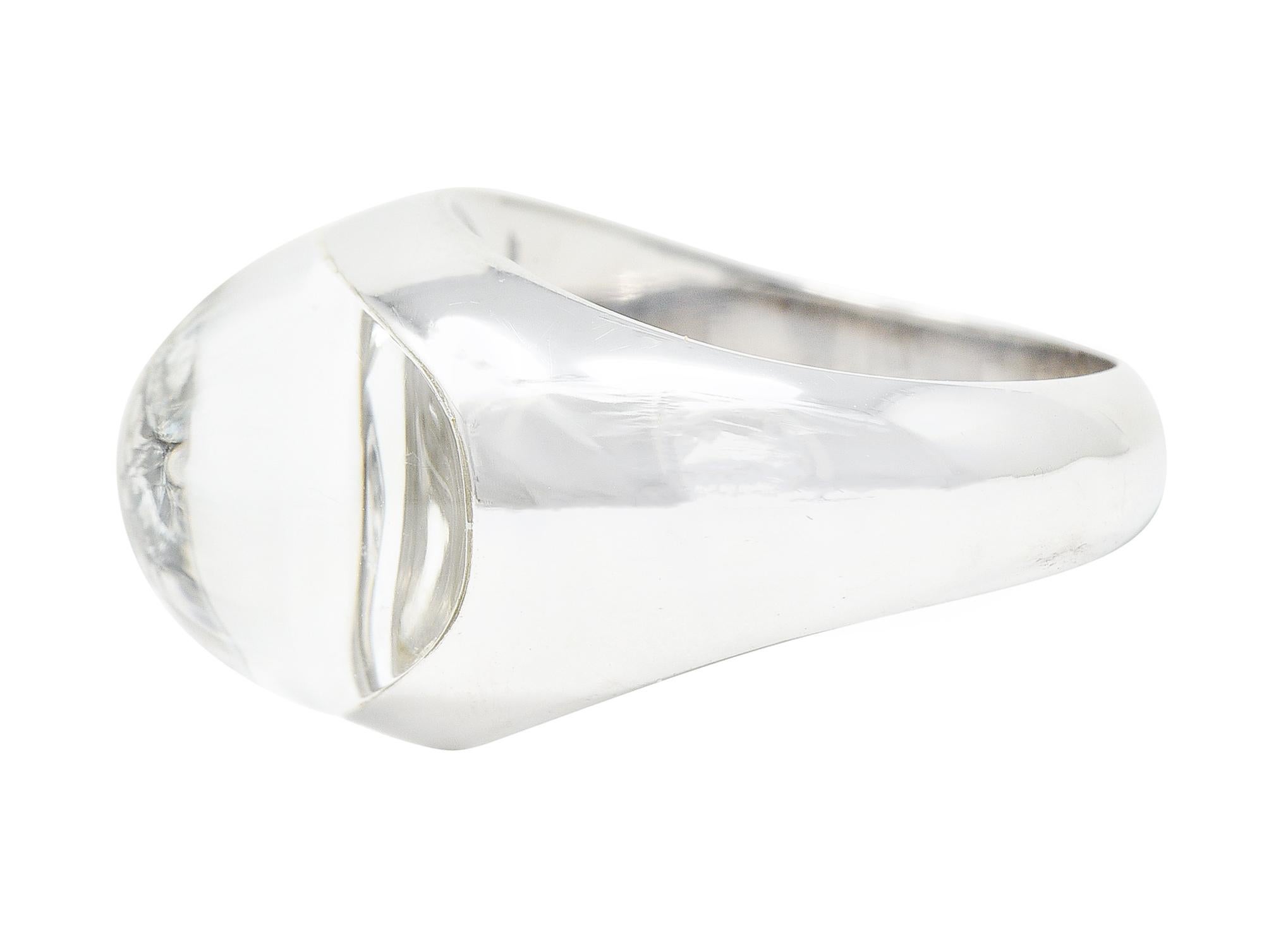 Brilliant Cut Cartier French Diamond Rock Crystal Quartz 18 Karat White Gold Myst De Bombay Ri