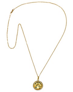 Cartier French Edwardian Pearl Plique-A-Jour 18 Karat Gold Antique Necklace