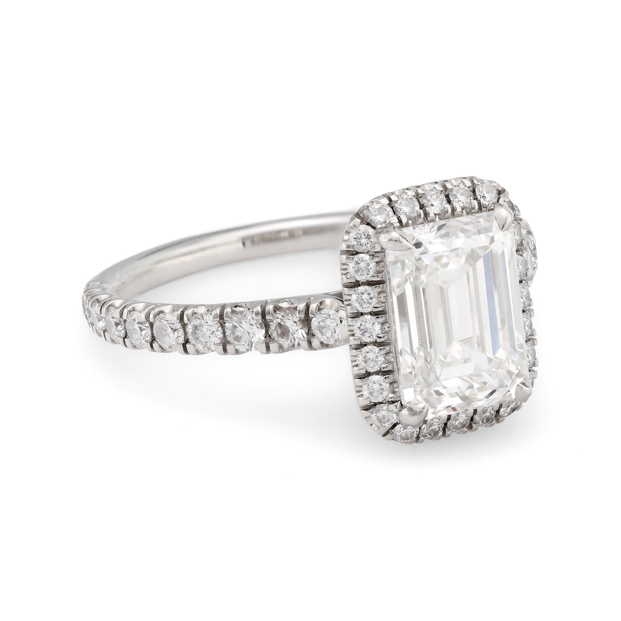 Modern Cartier French GIA 2.23 carat diamond platinum 