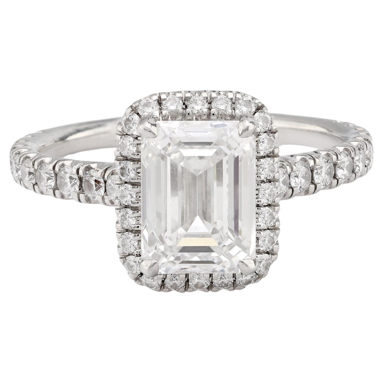 Cartier French GIA 2.23 carat diamond platinum "Destinée Solitaire" ring