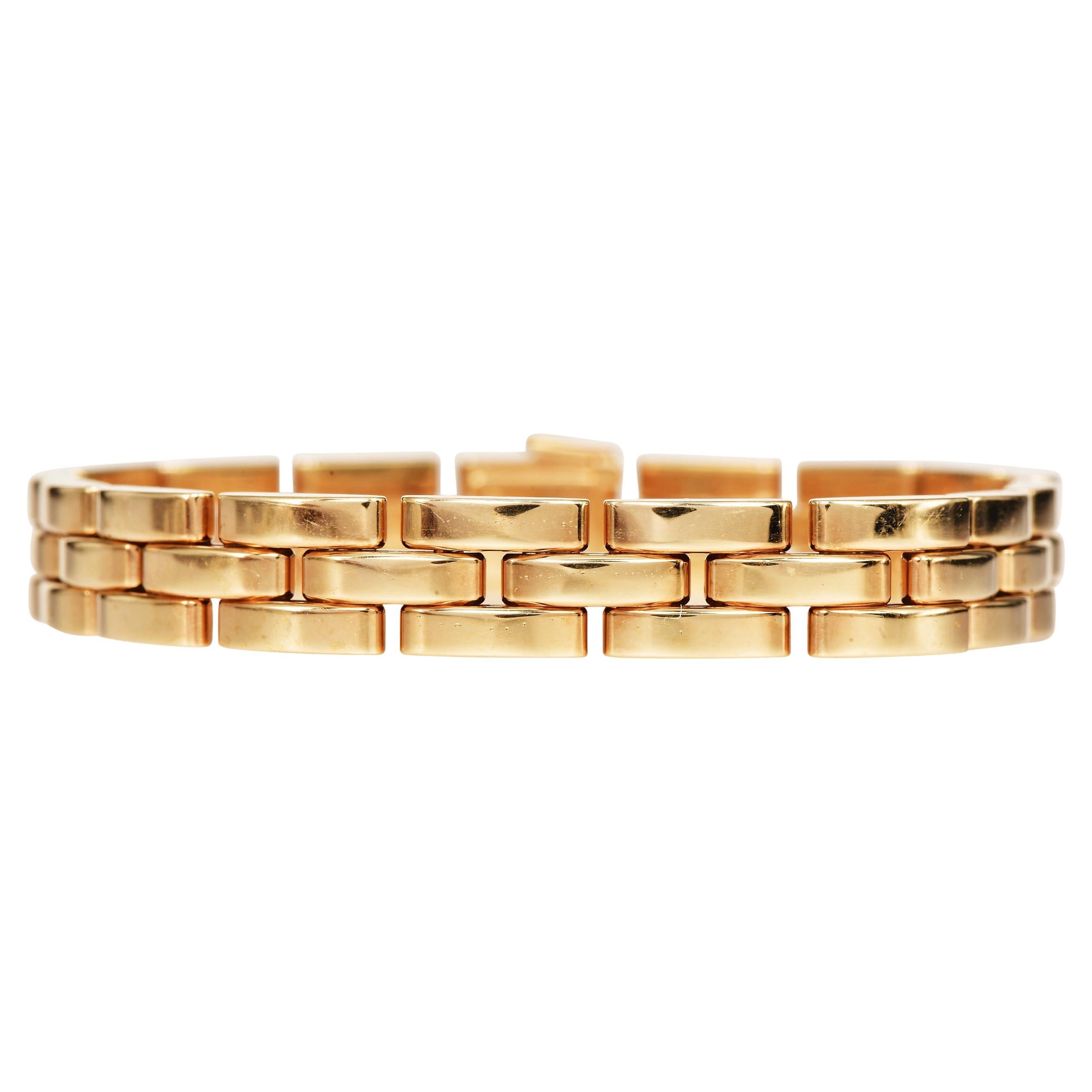 Cartier Maillon Panthère francés Pulsera de eslabones de oro amarillo de 18 quilates