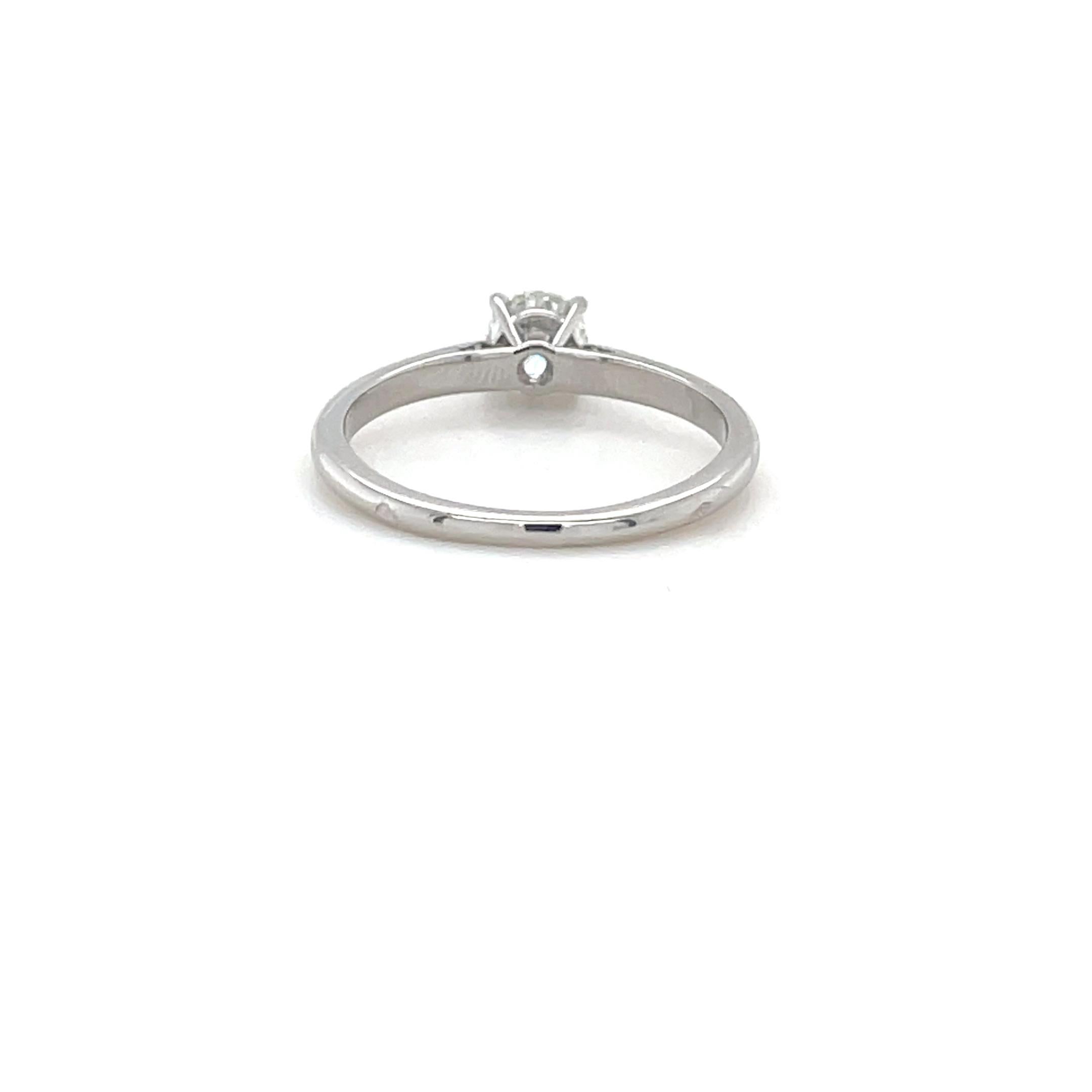 Cartier, anello di fidanzamento francese in platino e diamanti In condizioni ottime in vendita a Chicago, IL