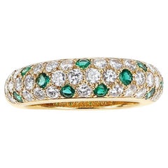 Cartier French Round Emerald and Diamond Ring, 18K