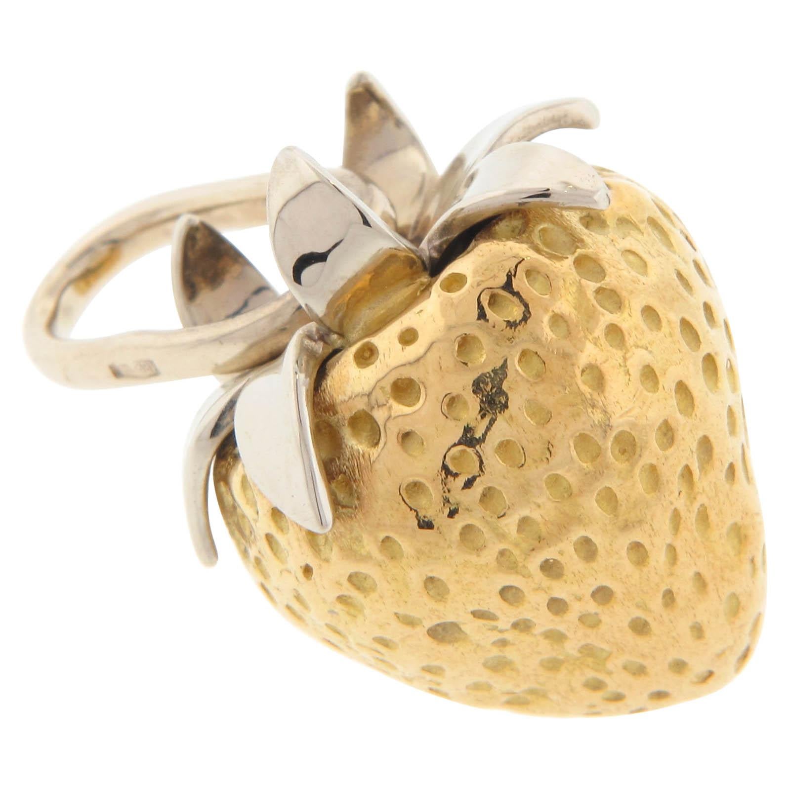 Cartier Fruits of Summer Collection by Aldo Cipullo Strawberry Charm 18k Gold