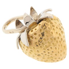 Vintage Cartier Fruits of Summer Collection by Aldo Cipullo Strawberry Charm 18k Gold