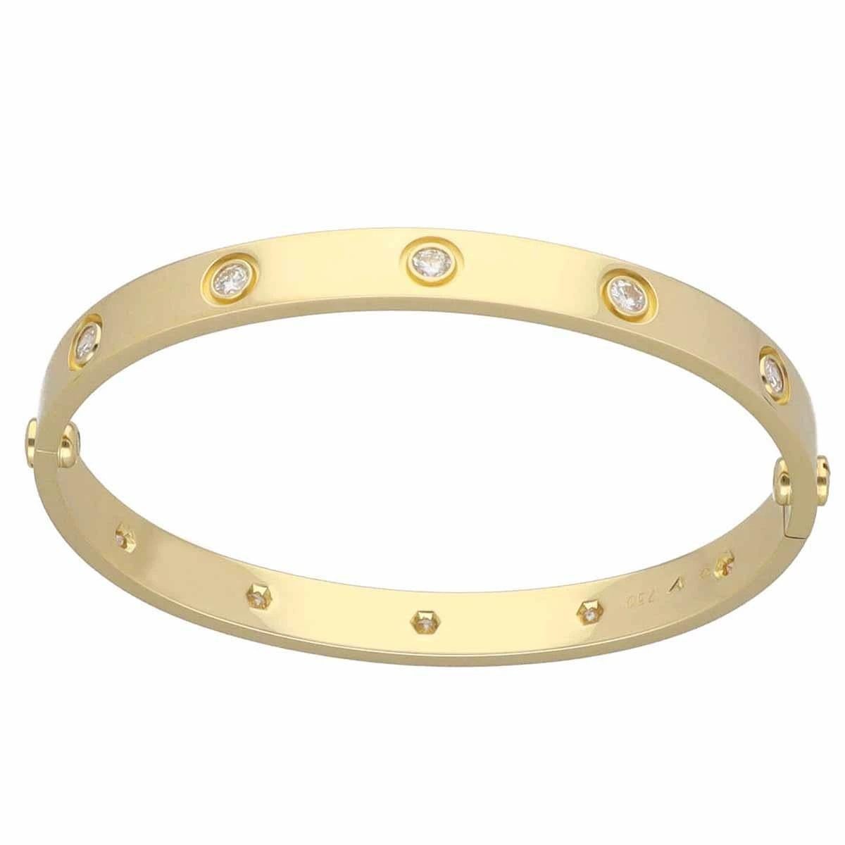 ■ Item Number: 24370915
■ Reference Price: -
■ Brand: Cartier
■ Product Name: Full Diamond Love Bracelet Size 17
■ Product Number/Model: -
■ Material: 10P Diamonds, 750 YG Yellow Gold
■ Wrist Circumference: Approximately 17cm / 6.69in
■ Weight:
