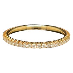 Cartier, bague d'éternité en or jaune 18 carats et diamants complets