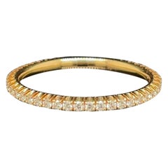 Cartier Full Diamond Eternity Ring, 18 Karat Yellow Gold