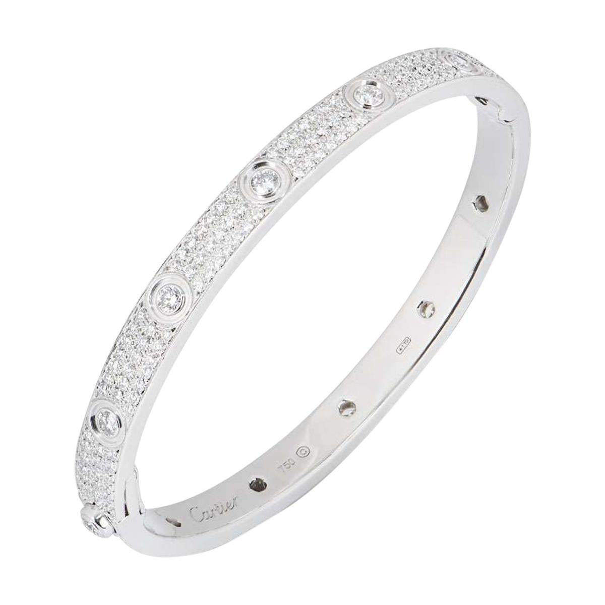 Cartier Full Pave Diamond Love Bracelet 