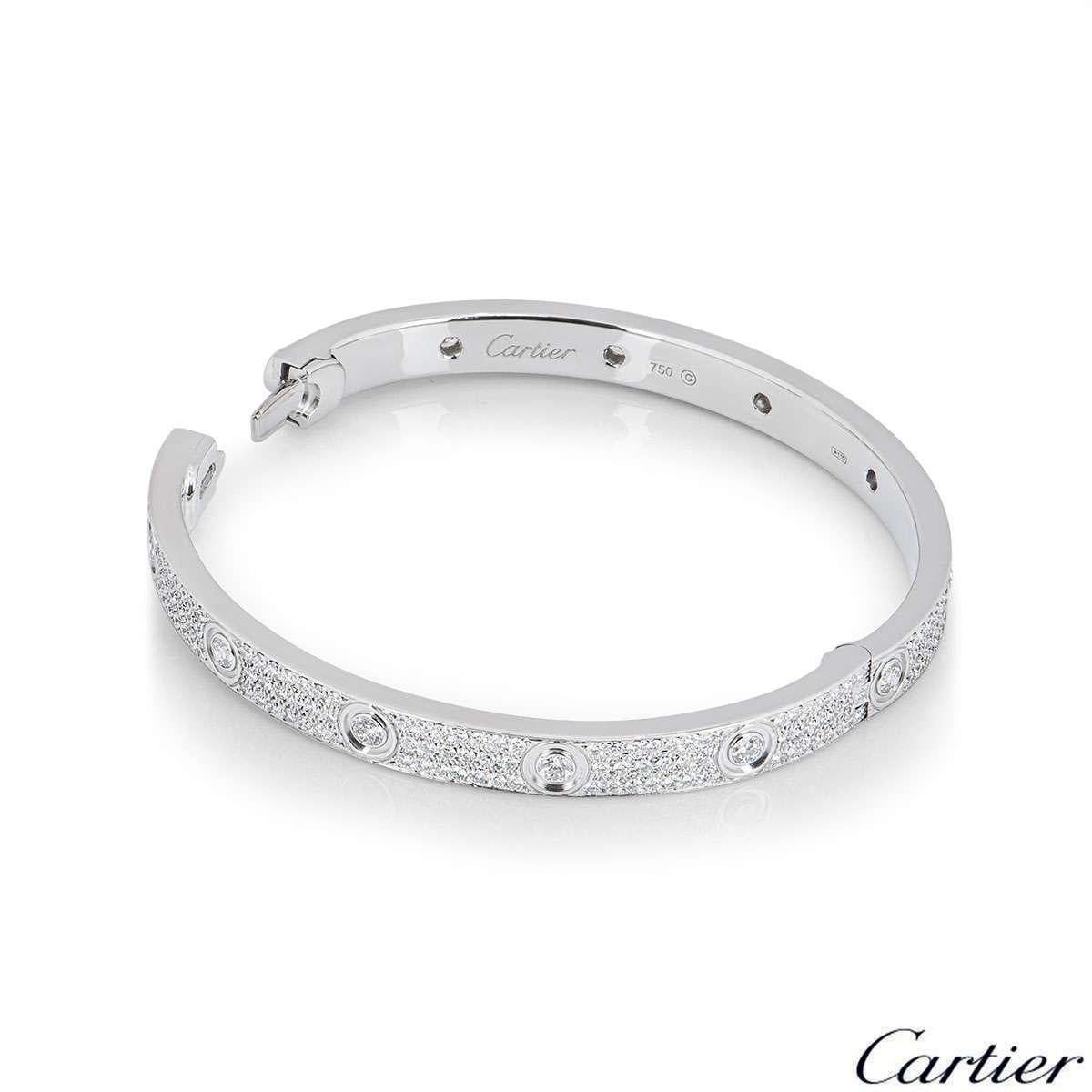 cartier full pave love bracelet
