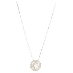 Cartier Galanterie Pendant Necklace 18k White Gold and Diamonds with RBC