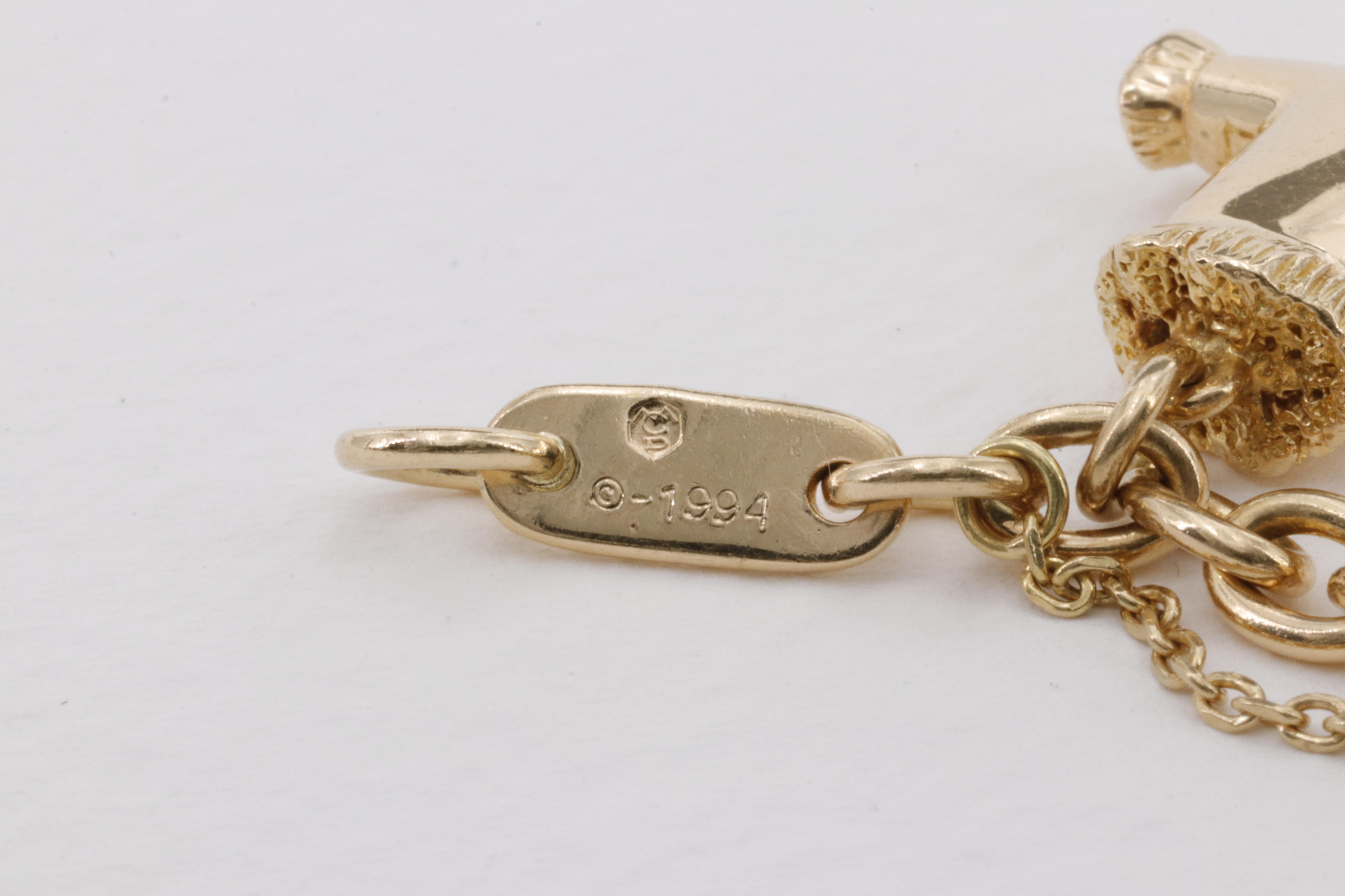 Cartier Garden Motif Charm Bracelet in 18 Karat Yellow Gold  For Sale 1