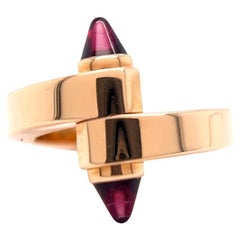 Cartier Garnet 18 Karat Rose Gold Menotte Ring