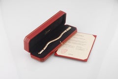 Cartier Gas Pipe Style 18k Gold Tri-Color Vintage Link Bracelet w/ CoA