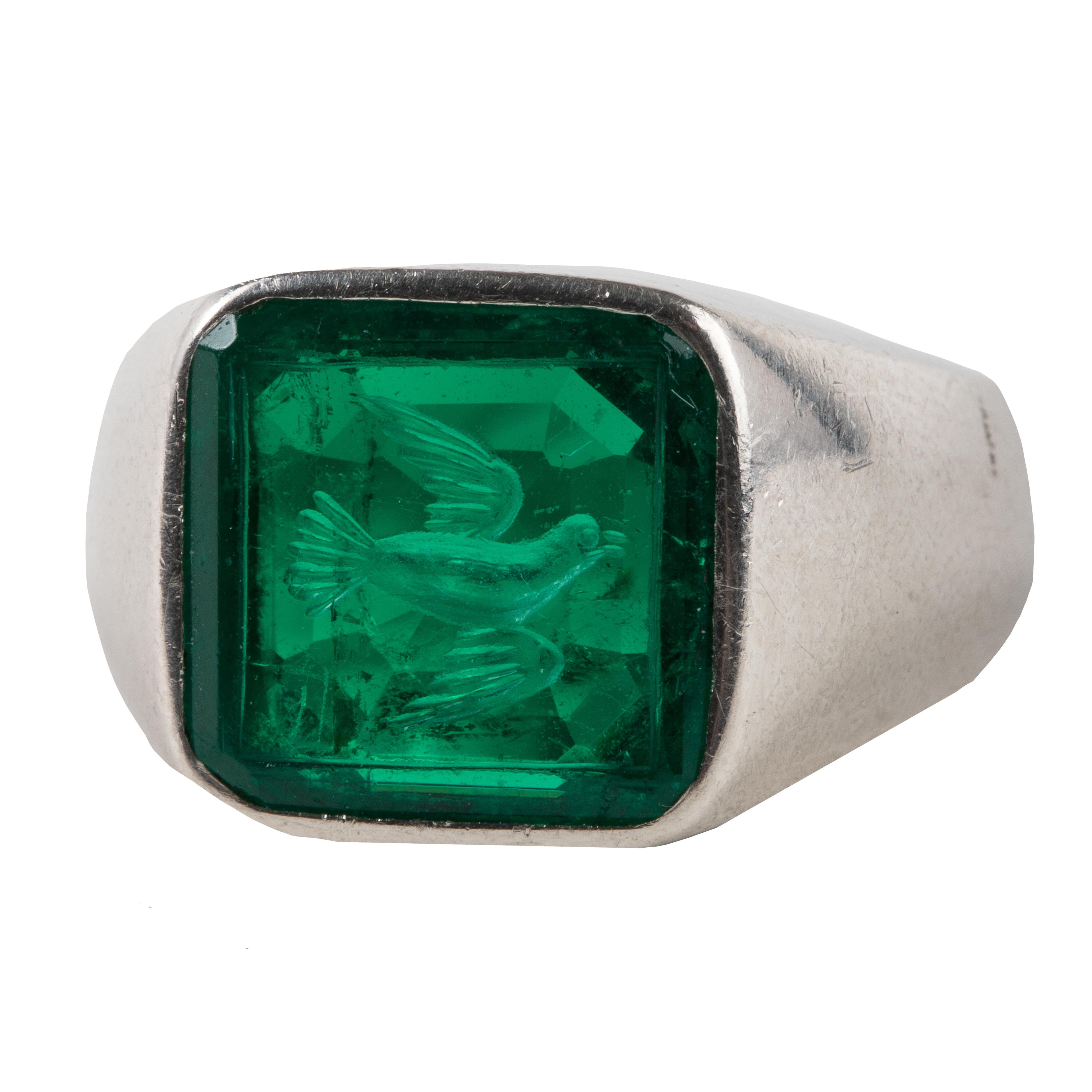 vintage cartier emerald ring