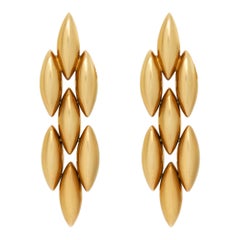 Cartier Gentaine yellow gold earrings.