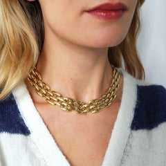 Collana d'oro a cinque file di Cartier Gentiane, CIRCA 1990