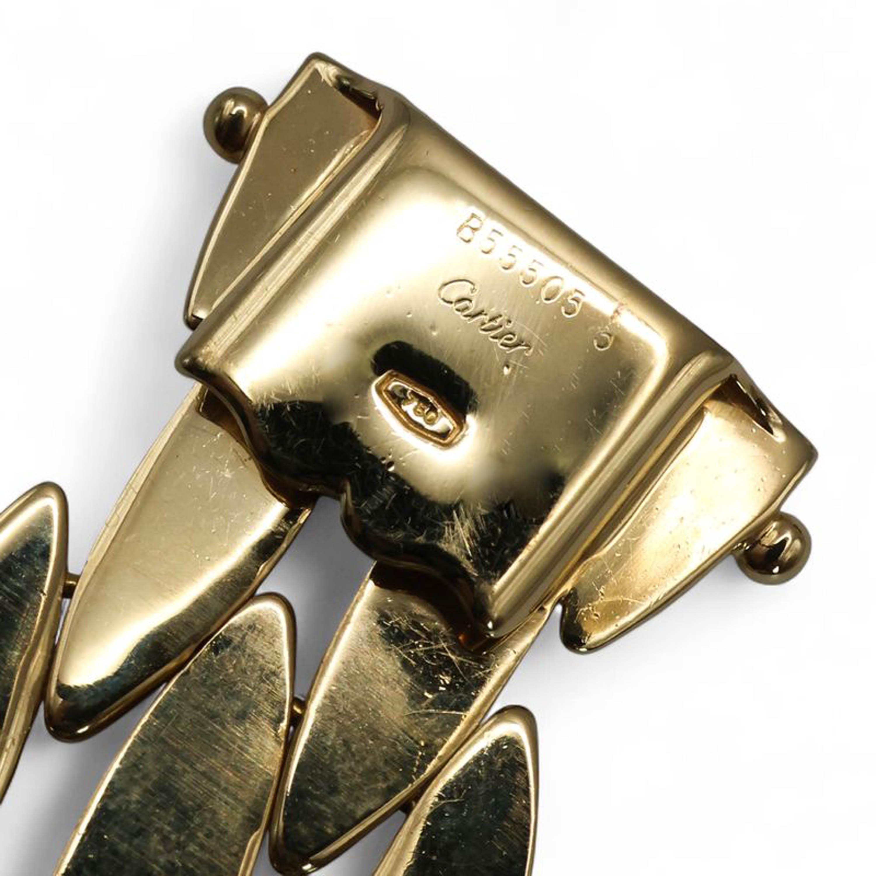 Cartier Gentiane Five Row Gold Necklace, Circa 1990 For Sale 2