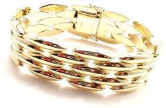 Cartier Gentiane Five-Row Wide Rice Yellow Gold Link Bracelet