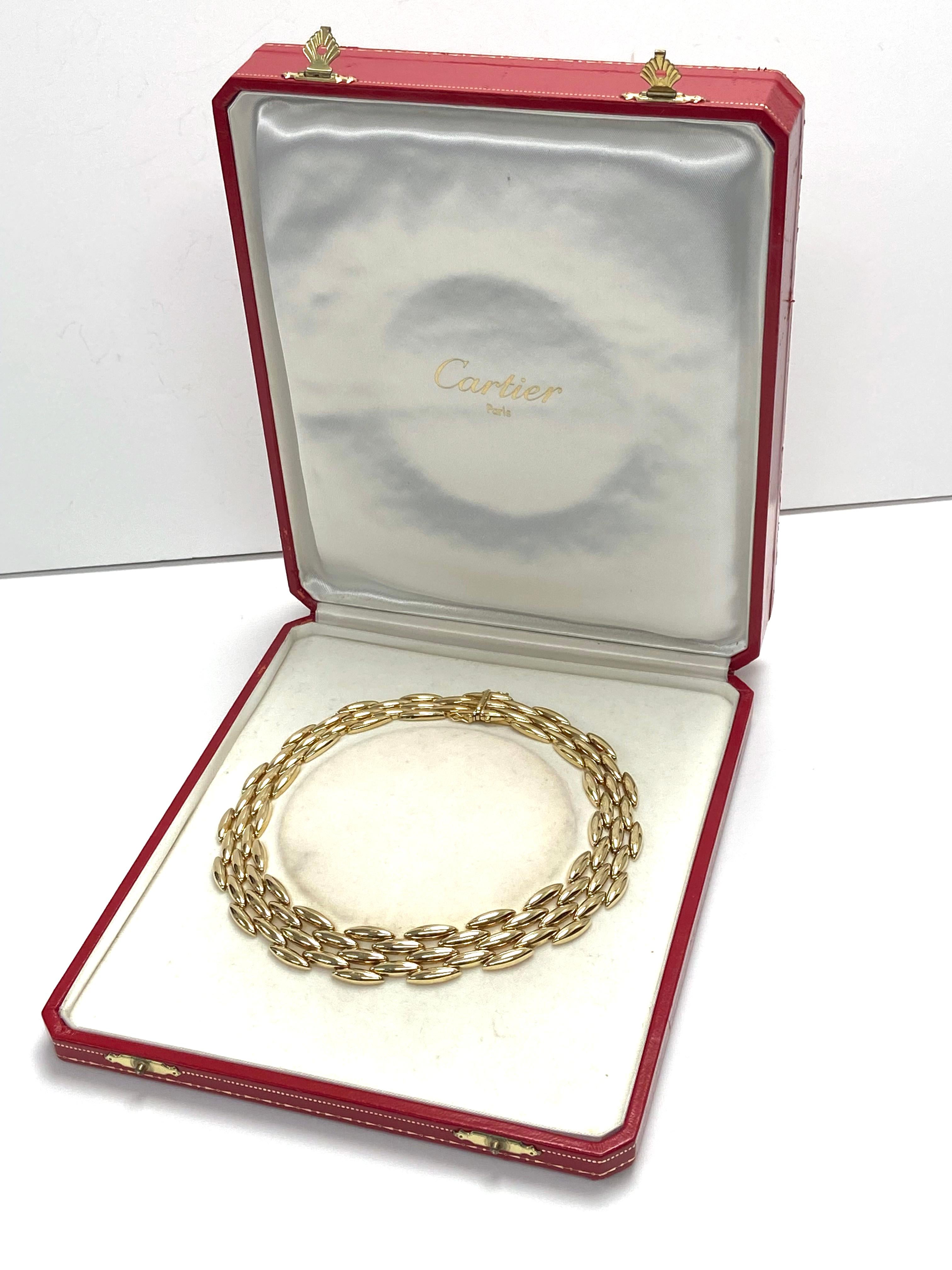 Women's Cartier Gentiane Row Gold Necklace