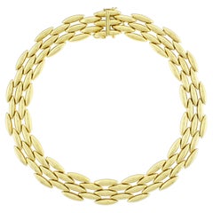 Retro Cartier Gentiane Row Gold Necklace