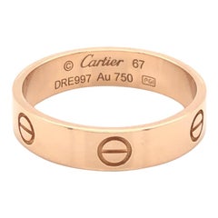 Bague d'amour en or rose pour hommes de Cartier