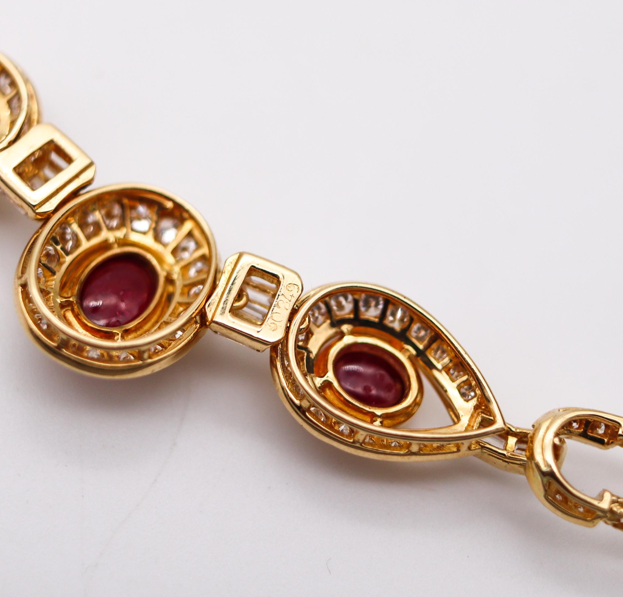 Cartier George L'enfant Necklace 18Kt Gold 10.42 Cts of Burmese Rubies Diamonds 2