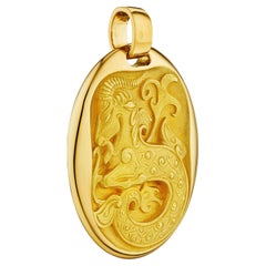 Cartier Georges L
Enfant Capricorne Zodiac Pendentif Ovale Or Vintage