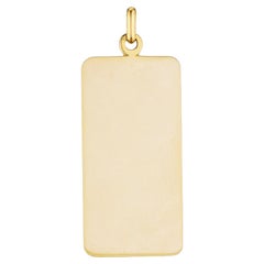 Cartier Georges L'Enfant Gold Dog Tag Pendant Necklace