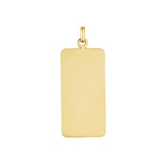 Cartier Georges L'Enfant Gold Dog Tag Pendant Necklace