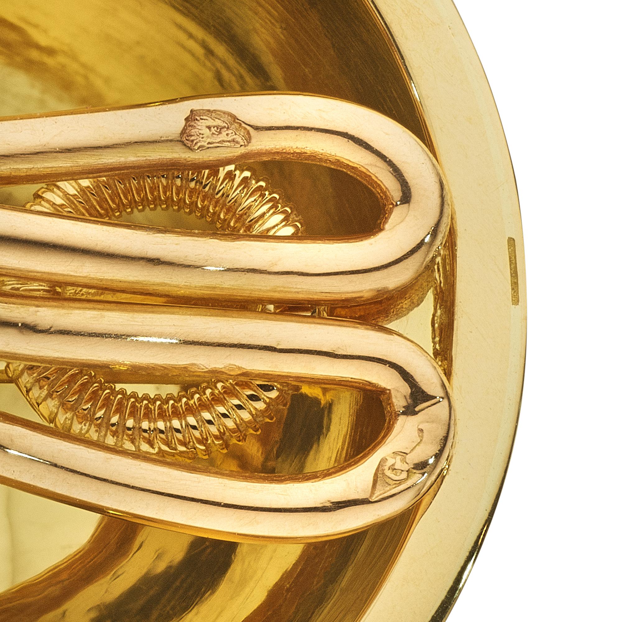 Cartier Georges L'Enfant Gold-Ohrclips mit halber Kugel Damen im Angebot