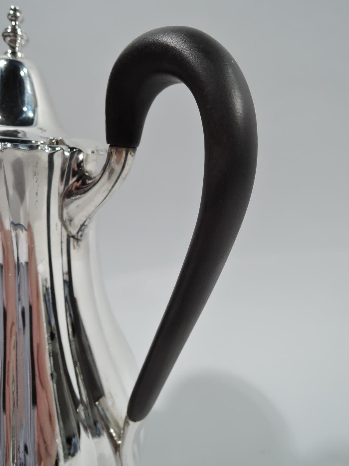 20th Century Cartier Georgian-Style Sterling Silver Coffeepot For Sale