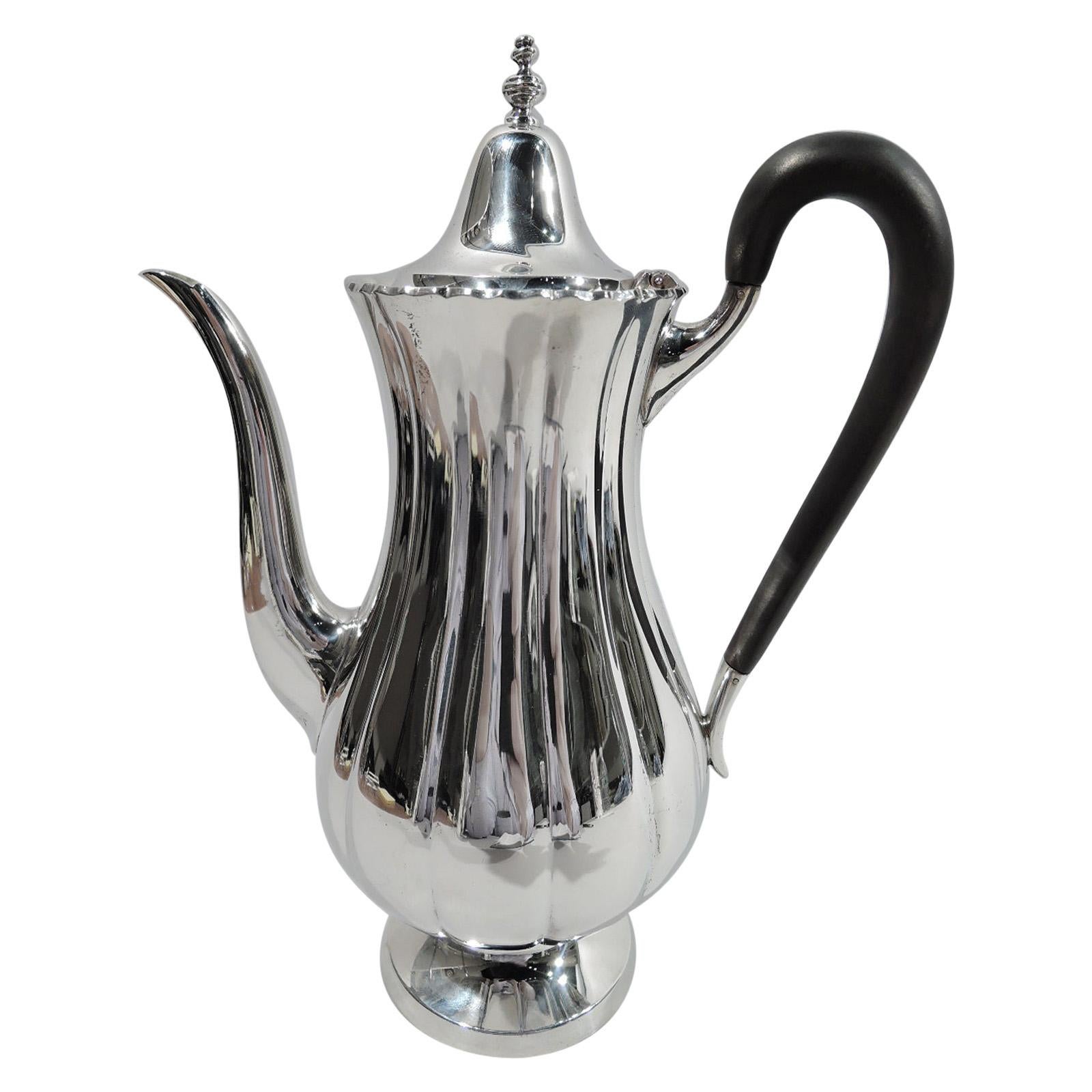 Cartier Georgian-Style Sterling Silver Coffeepot For Sale