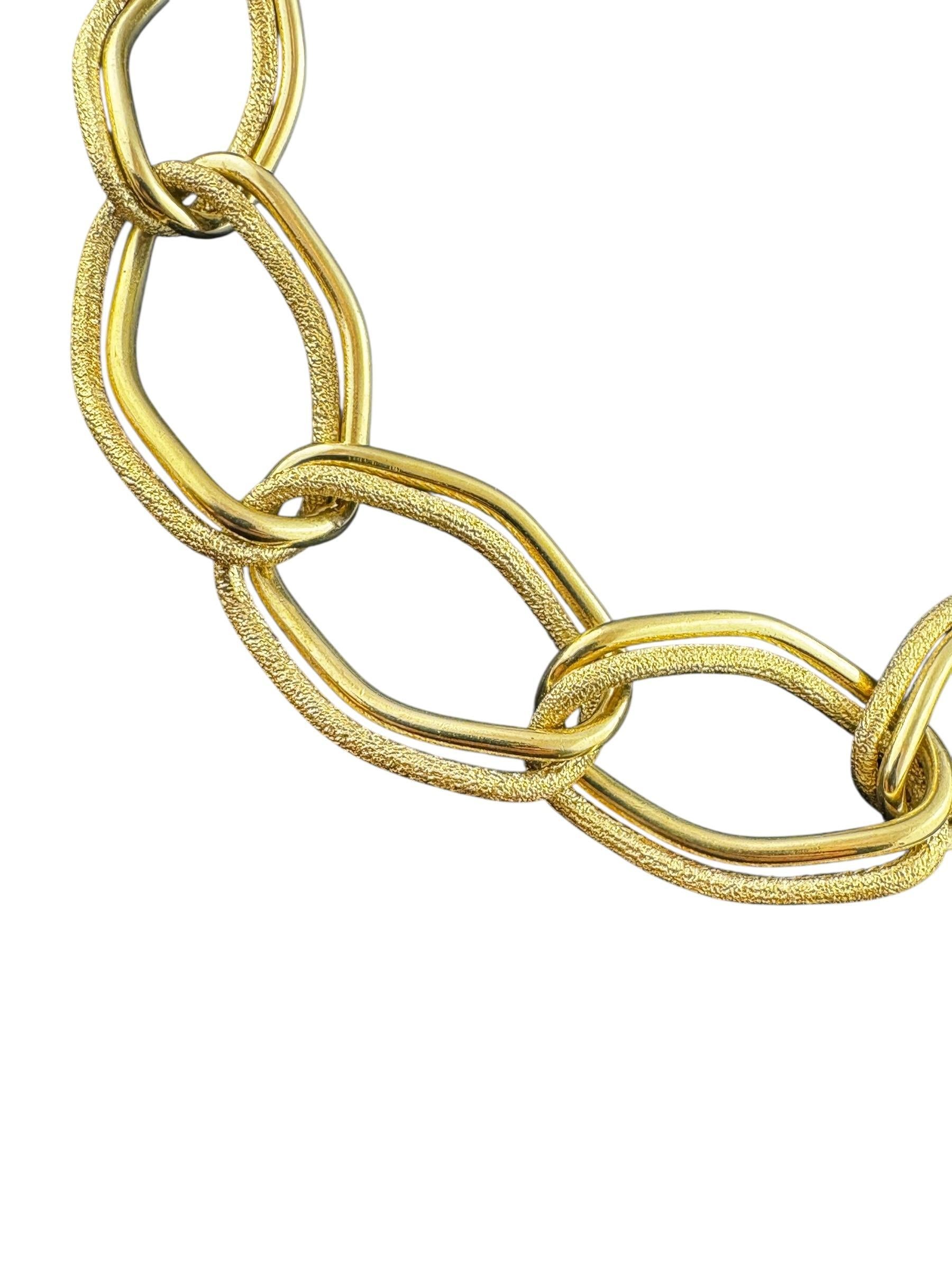 Cartier Germany 18K Yellow Gold Graduated Twisted Oval Link Necklace #22315 Pour femmes en vente