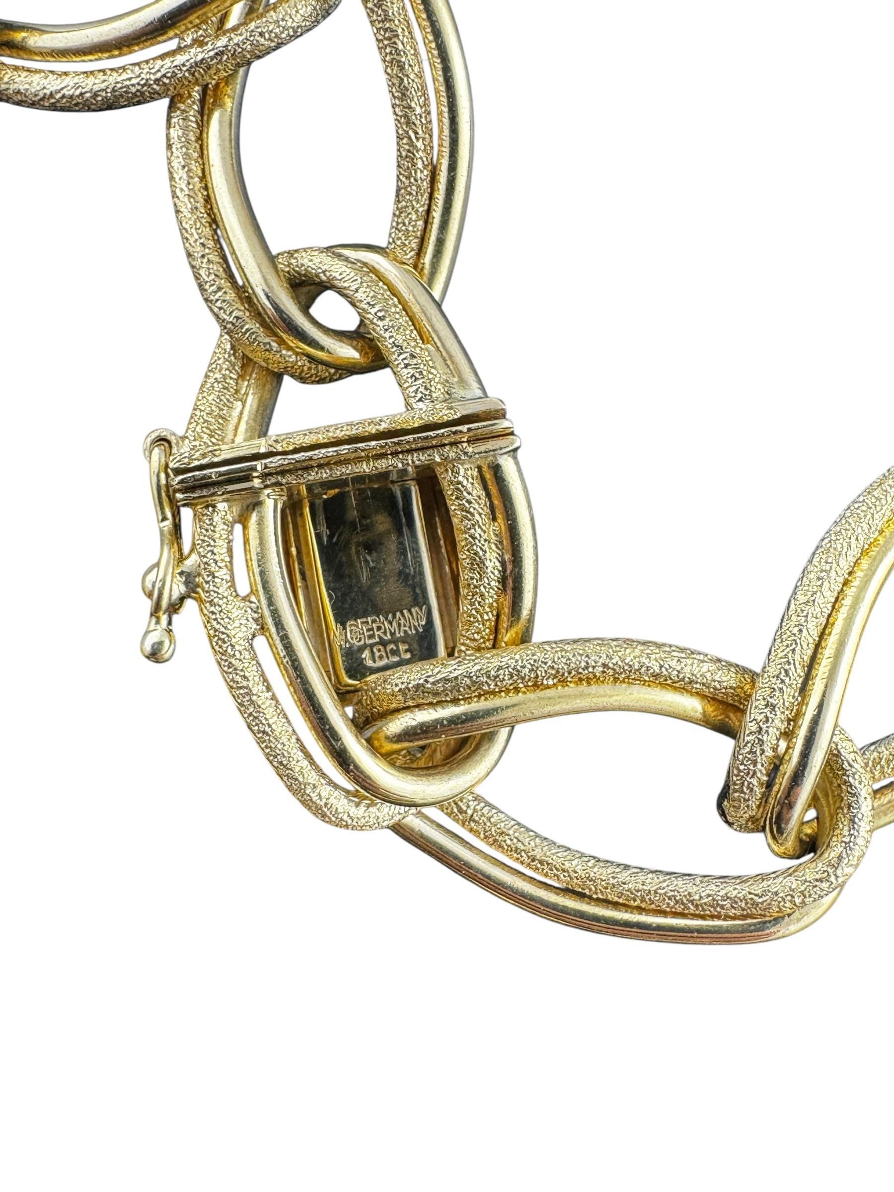 Cartier Germany 18K Yellow Gold Graduated Twisted Oval Link Necklace #22315 en vente 2