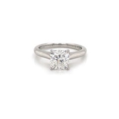 Cartier GIA 1.71 Carat Cushion Solitaire Platinum Ring