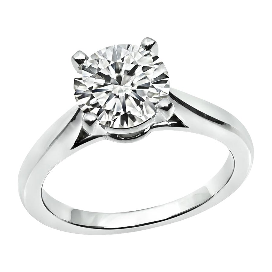 Anello di fidanzamento solitario con diamante certificato GIA da 1,09 carati di Cartier