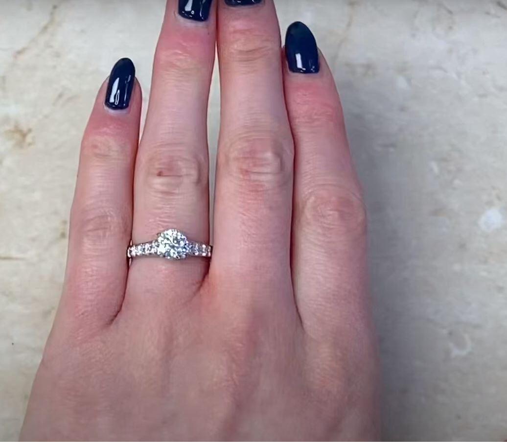 Cartier GIA-certified 1.14 Carat Diamond Engagement Ring, F Color, VS1 Clarity In Excellent Condition For Sale In New York, NY