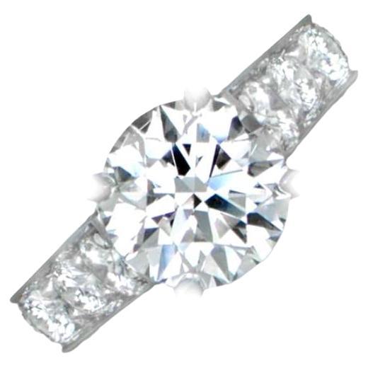 Bague de fiançailles Cartier certifiée GIA avec diamant de 1,14 carat, couleur F, pureté VS1