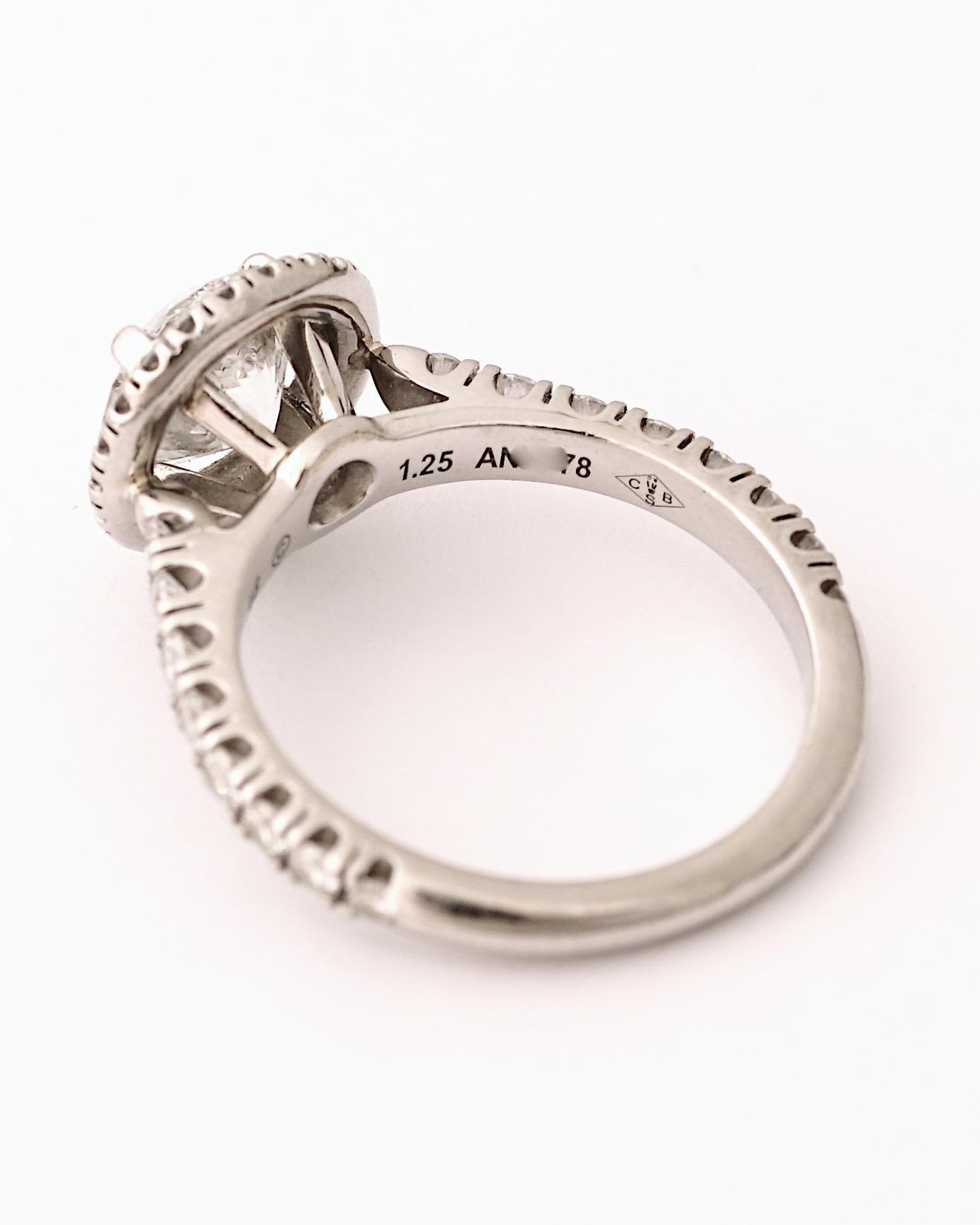 Cartier, GIA certified 1.25 Carat, F Color and VVS1 Clarity Desitnée Solitaire 1