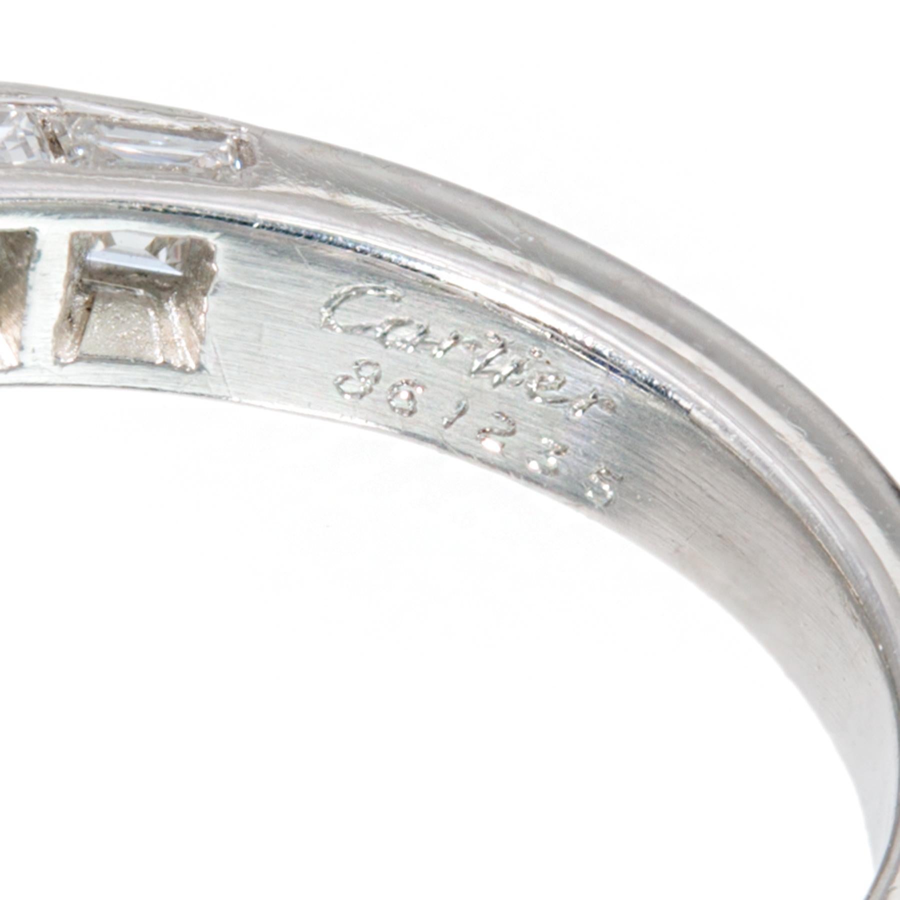Cartier GIA Certified 3.09 Carat Oval Sapphire Diamond Platinum Engagement Ring 2