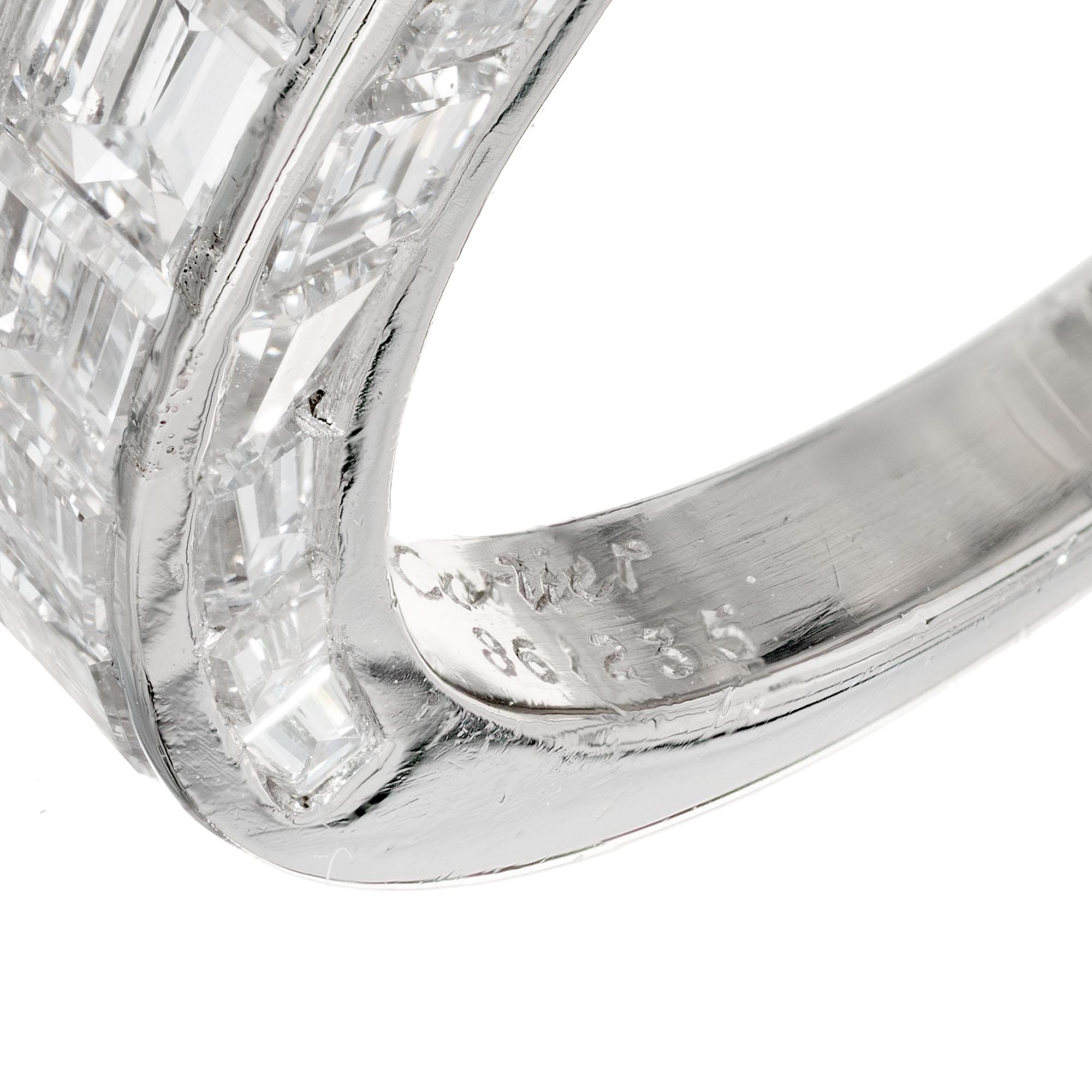 Cartier GIA Certified 3.09 Carat Oval Sapphire Diamond Platinum Engagement Ring 1