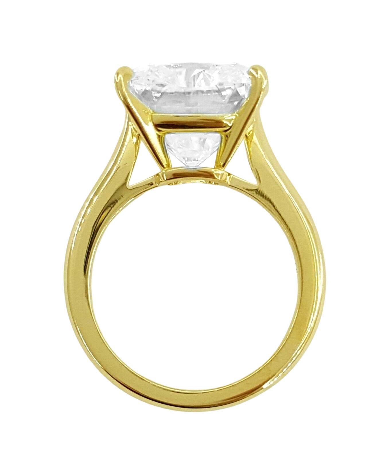  Cartier GIA-zertifizierter Diamantring mit 8 Karat im Kissenschliff im Brillantschliff für Damen oder Herren im Angebot