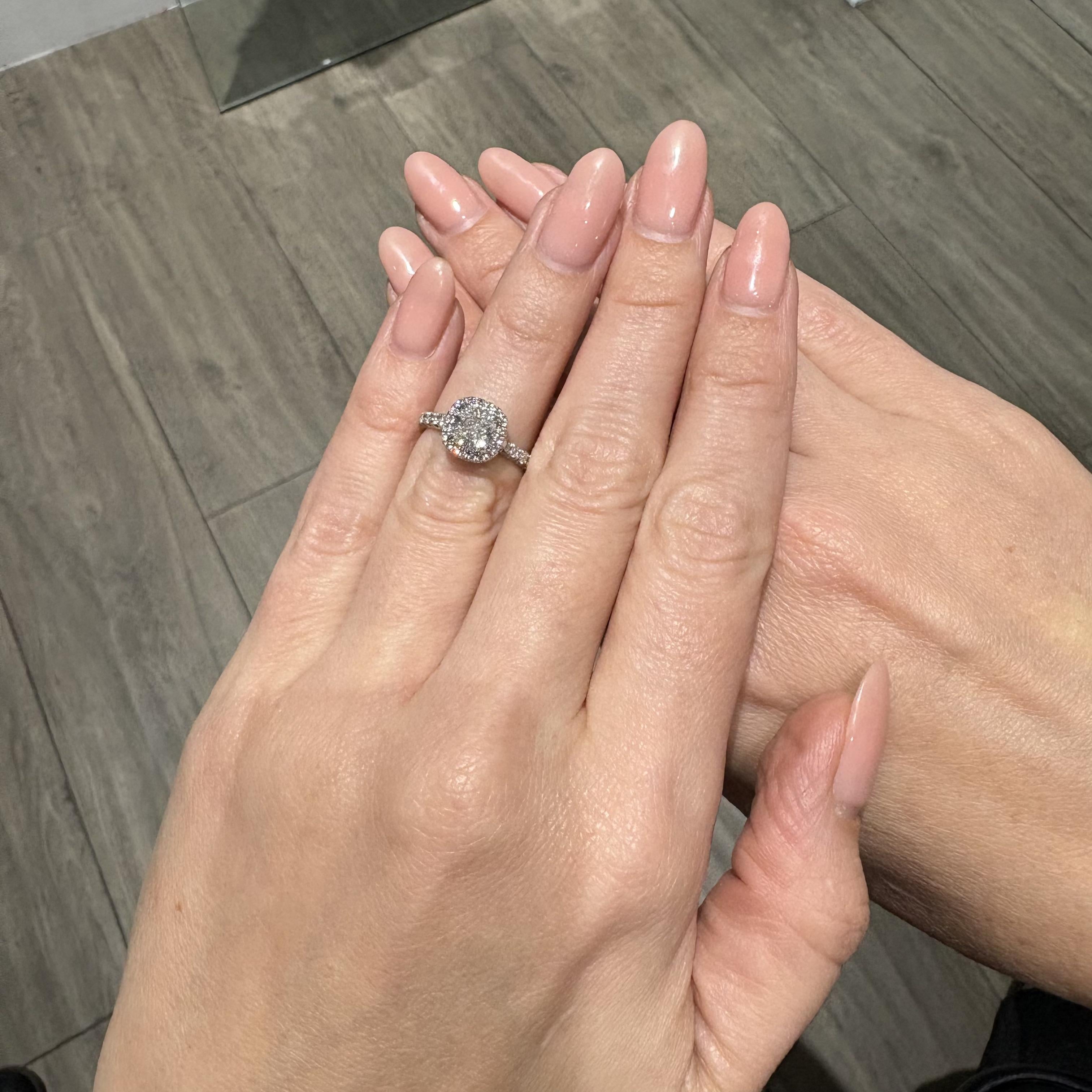 Cartier GIA Certified F VVS Cushion Diamond Platinum Halo Engagement Ring 5