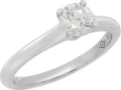 Cartier GIA Certified Round Brilliant Cut Diamond Platinum Solitaire Ring