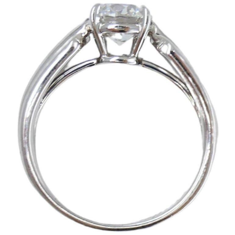 Cartier GIA Diamond Platinum Engagement Ring 1.01 Carat G VVS2 For Sale 1